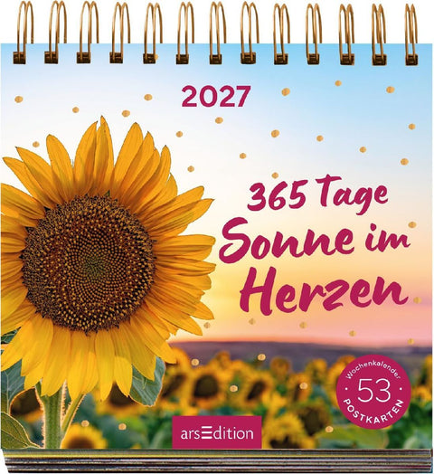 Postkartenkalender 365 Tage Sonne im Herzen 2027