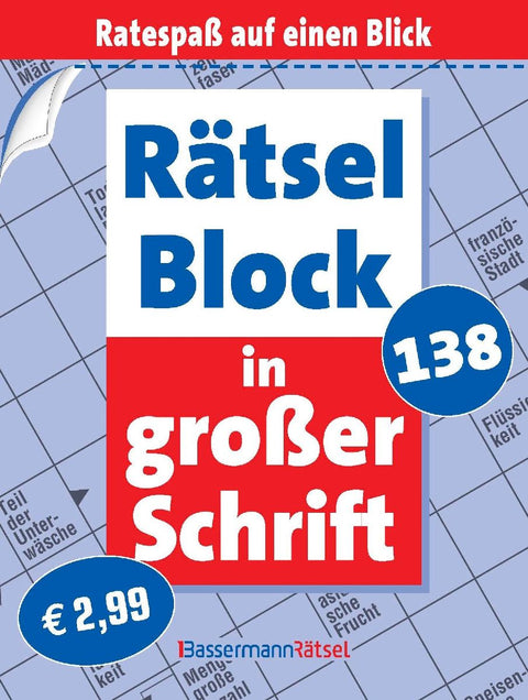Rätselblock in großer Schrift 138 (5 Exemplare à 2,99 EUR)