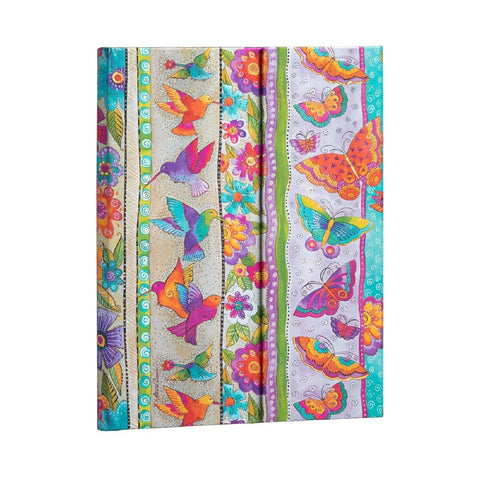 Hardcover Notizbuch Kolibri und Schmetterlinge Ultra Liniert