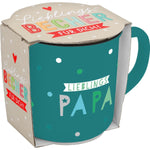 Becher in Emailloptik "Lieblingspapa" (Innenansicht)