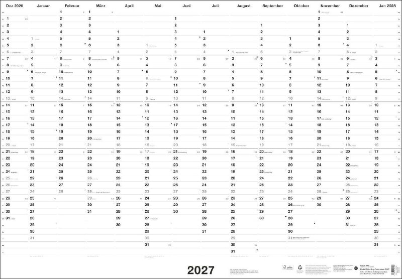 Black&White Mega-Posterplaner 2027