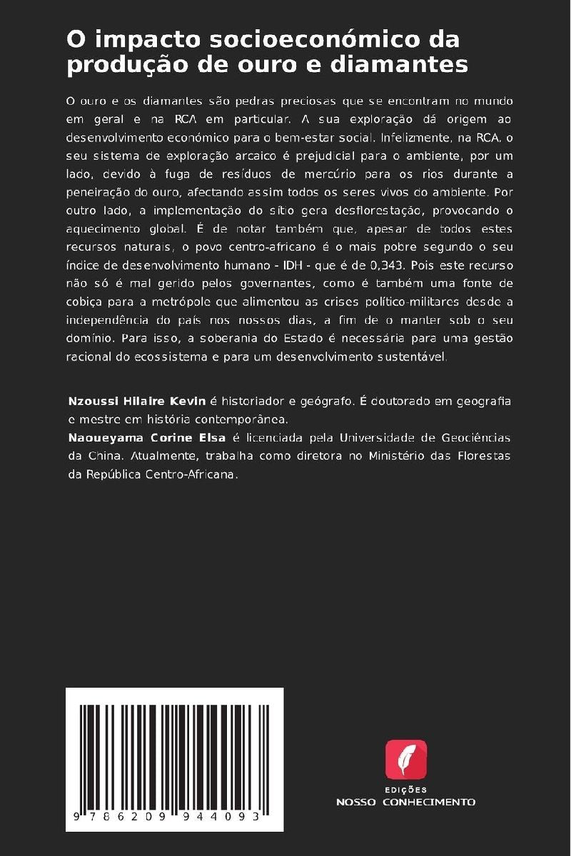 O impacto socioeconómico da produção de ouro e diamantes (Rückseite)