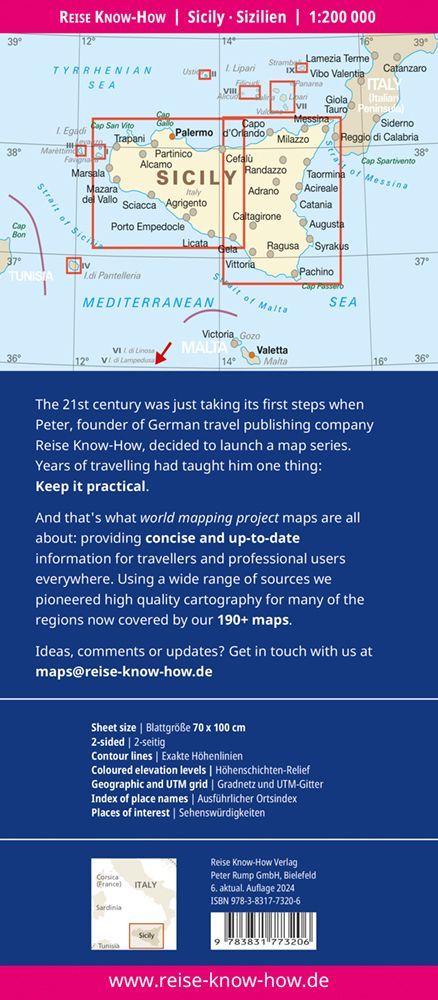 Reise Know-How Landkarte Sizilien / Sicily (1:200.000)