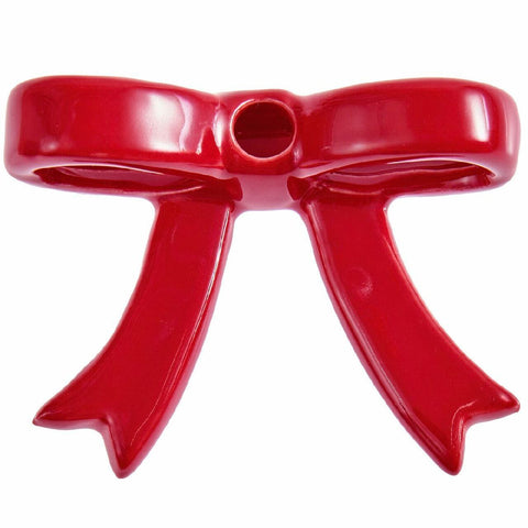 Keramik Kerzenhalter Schleife, Rot