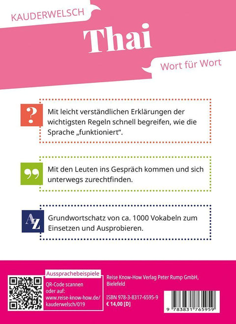 Reise Know-How Sprachführer Thai - Wort für Wort