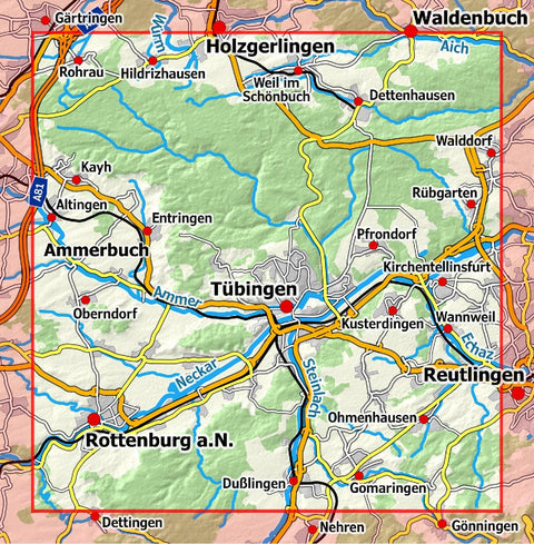 Naturpark Schönbuch - Tübingen 1 : 25 000