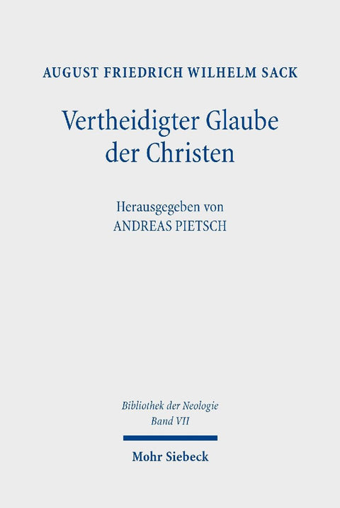 Vertheidigter Glaube der Christen