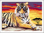 Malen nach Zahlen. Majestätischer Tiger