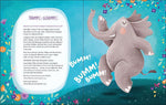 Der Elefant ist ganz entspannt