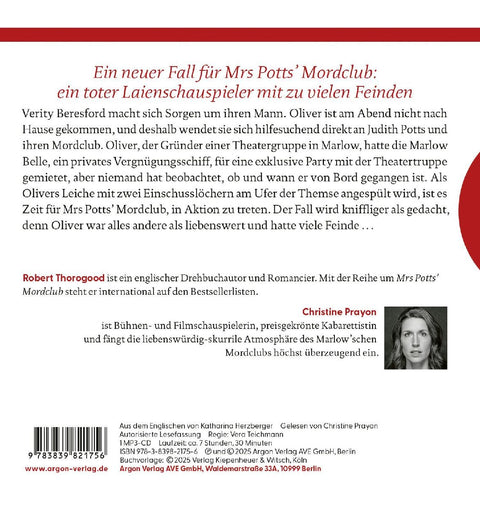 Mrs Potts' Mordclub und der Tote in der Themse