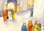 Jesus heilt die gekrümmte Frau. Kamishibai Bildkartenset. (Innenansicht)