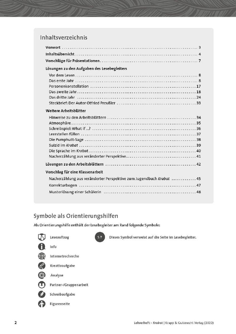Krabat - Lehrerheft (Innenansicht)