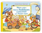 Wenn sieben kleine Badehasen quietschfidel ans Wasser rasen