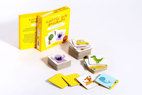 Schüttel den Apfelbaum  - Memo-Spiel mit 40 Spielkarten im Karton. Ab 3 Jahren