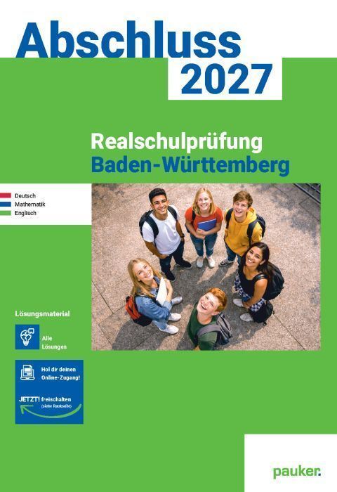 pauker. Lösungen - Realschulprüfung Baden-Württemberg 2027