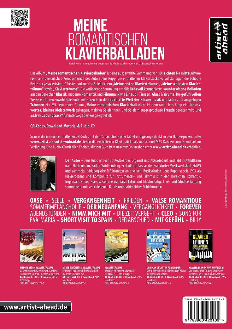 Meine romantischen Klavierballaden (Rückseite)
