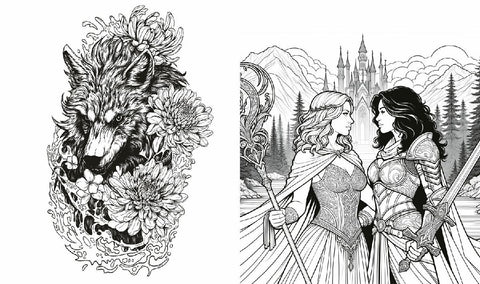 Romantasy Colouring Book