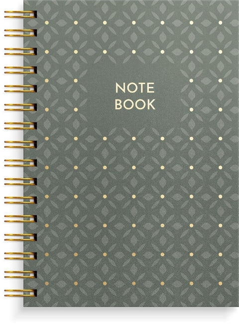 Burde Notizbuch A5 green pattern
