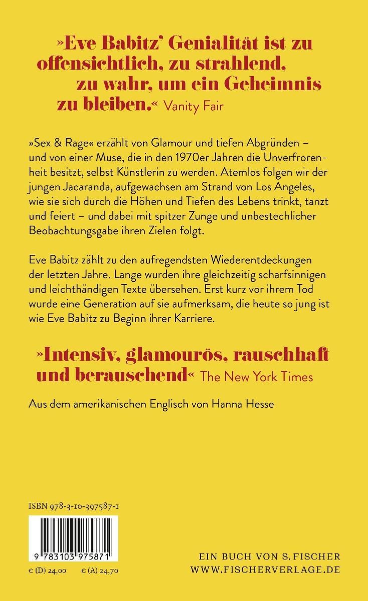 Sex & Rage (Rückseite)