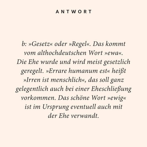 Hochzeit. Das Quiz