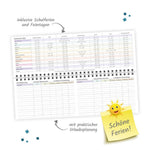 TRÖTSCH - Schreibtischquerkalender Timer Farben (eine Woche 2 Seiten) 2027