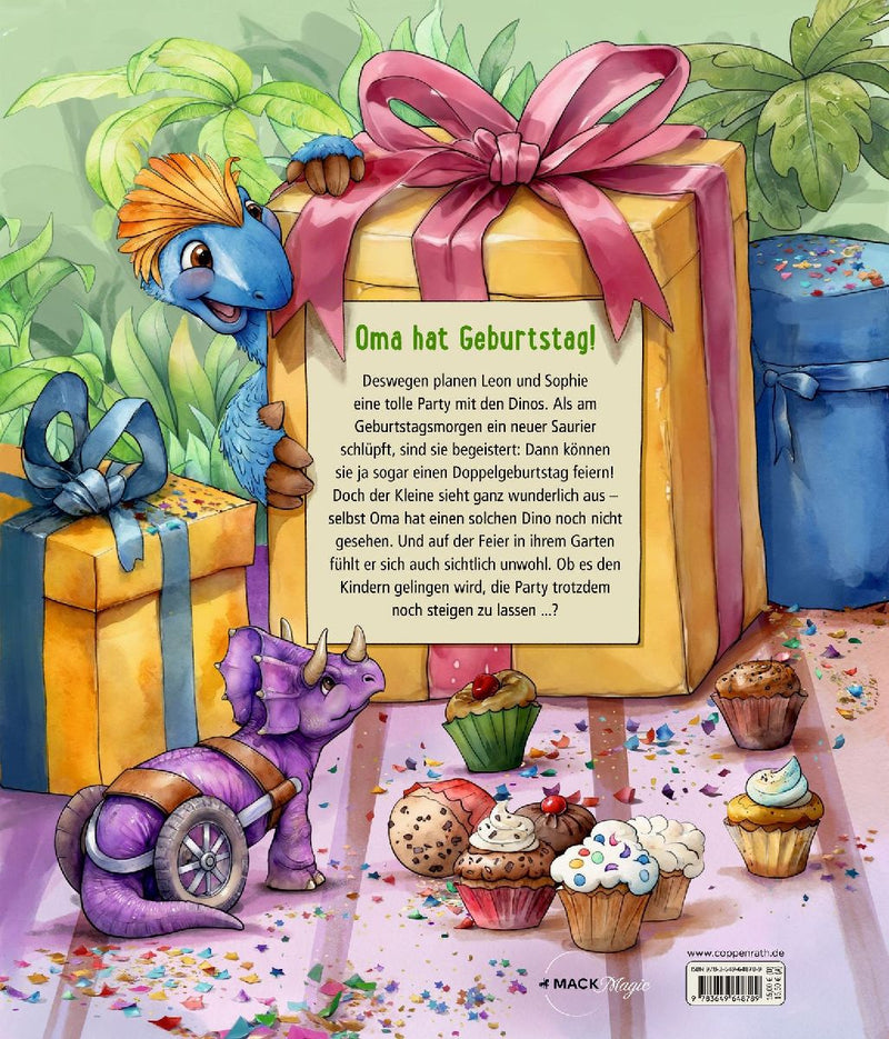 Dinosaurier auf Omas Geburtstag (Bd. 5) (Rückseite)