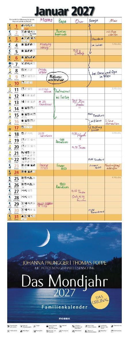 Das Mondjahr 2027 - Familienkalender
