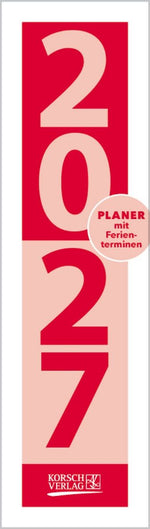 Streifenplaner Mini Rot 2027