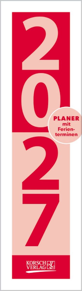 Streifenplaner Mini Rot 2027