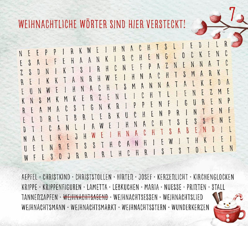 24 x ultimativer Rätselspaß für den Advent (Innenansicht)