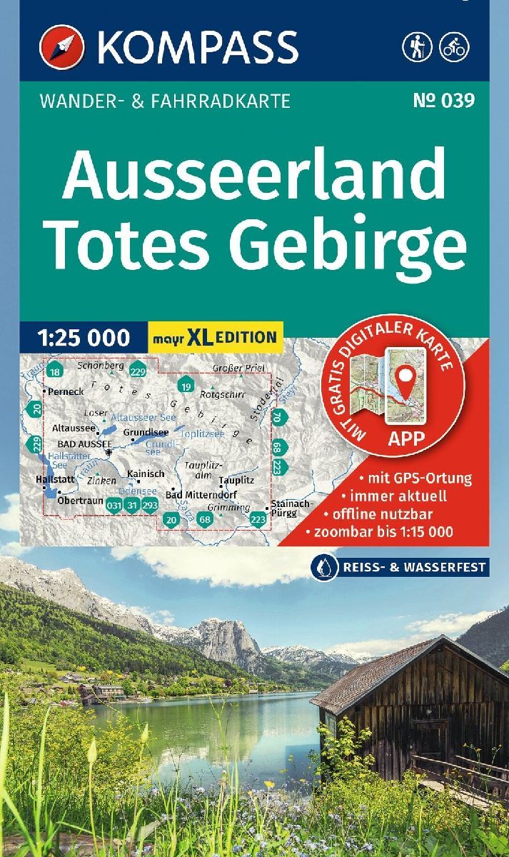KOMPASS Wanderkarte 039 Ausseerland, Totes Gebirge 1:25.000