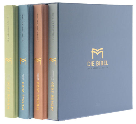 Menge 2020 (Bibel) - Journaling Edition - 4 Bände im Schuber