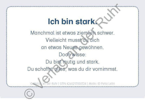 Stark wie ein Gorilla, mutig wie eine Löwin - Affirmationskärtchen für Kinder